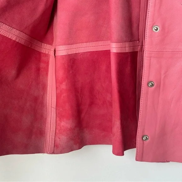 REMAIN Birger Christensen Sienna Leather Utility Shirt in Pink